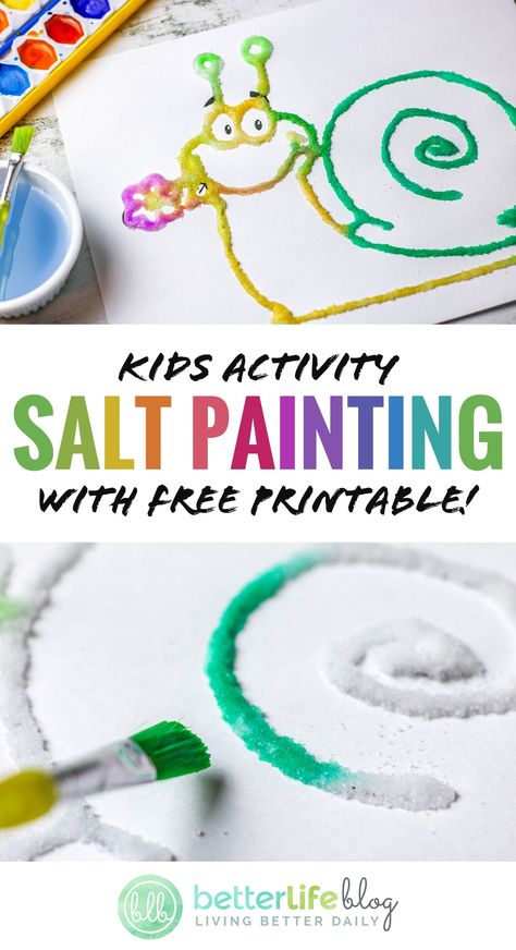 Salt Painting For Kids, Rainy Day Projects, Salt Watercolor, Salt Art, Salt Painting, Glue Craft, Diy Paper Flowers, Glue Art, Painting Activities