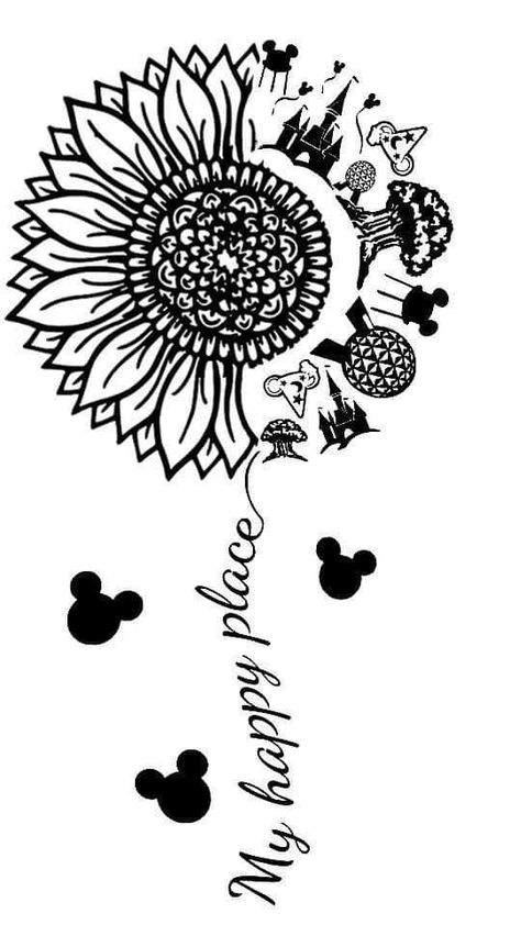 Disney Vinyl Ideas, Disney Parks Tattoo, Hidden Disney Tattoo, App Icon Design Aesthetic, Icon Design Aesthetic, Simple Disney Tattoos, Mickey Tattoo, Black Pic, Disney Cricut