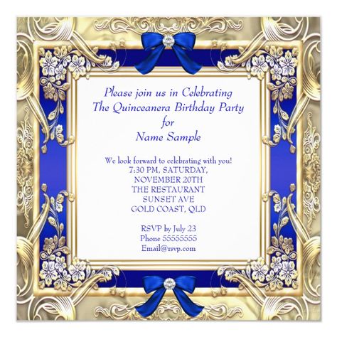 Princess Quinceanera Gold Royal Blue Silver White Invitation #Ad , #Sponsored, #Blue#Royal#White#Silver Quince Decorations Ideas, Orange Birthday Parties, Orange Birthday, White Invitation, Quince Decorations, Birthday Tiara, Quinceanera Party, Quinceanera Invitations, 15th Birthday