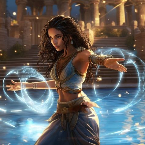 Ancient India Fantasy Art, Warrior Women Art, World Balance, Fantasy Elements, Water People, Egyptian Women, Fantasy Book, Fantasy Aesthetic, Fantasy Inspiration