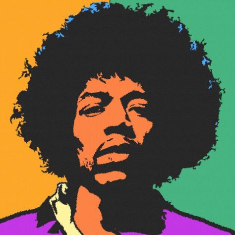 Saatchi Art is pleased to offer the Art Print, "JIMI HENDRIX," by Otis Porritt. Art prints are available from $164 USD. Archival inks on Canvas. Size is 24 H x 24 W in. Jimi Hendrix Aesthetic, Jimi Hendrix Painting, Jimi Hendrix Art, Music Room Art, Jimmy Hendrix, Andy Warhol Pop Art, Singer Art, Pop Art Drawing, Star Painting