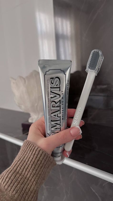 Marvis Toothpaste, Teeth Aesthetic, Antique Aesthetic, Teeth Care, Bath And Body Care, Sensitive Teeth, Body Skin Care Routine, Healthy Teeth, Instagrammer