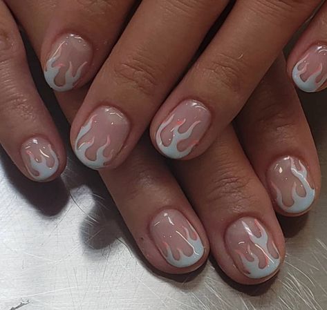 Short Nail Manicure, Unghie Sfumate, Short Gel Nails, Edgy Nails, Cute Gel Nails, Nail Tattoo, Nail Swag, Short Acrylic Nails Designs, Short Nail Designs