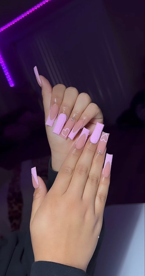 Sugar Nails Acrylic, Tapered Square Nails Design, Cute Valentines Nails, Nail Designs Bling, Future Nails, Sugar Nails, Glitter Nails Acrylic, Tapered Square Nails, Acrylic Toe Nails