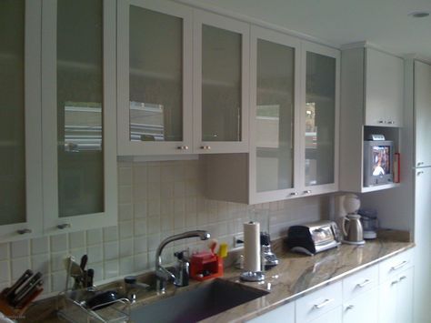 Resurface Kitchen Cabinets, Frosted Glass Kitchen Cabinet Doors, Replace Kitchen Cabinet Doors, Frosted Glass Kitchen, Refinished Kitchen Cabinets, Glass Kitchen Cabinet, Affordable Kitchen Cabinets, Cost Of Kitchen Cabinets, Glass Kitchen Cabinet Doors