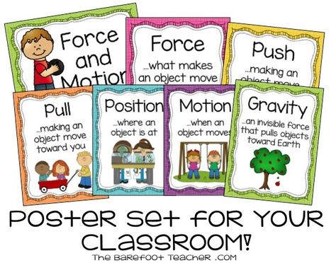 You'll be moving & grooving with these FUN and engaging Force and Motion activities that are geared for kids in Kindergarten and First Grade! Force And Motion Activities, Science Interactive Notebooks, Force Activities, Motion Activities, Creative School Project Ideas, 1st Grade Science, First Grade Science, Kindergarten Readiness, 4th Grade Science