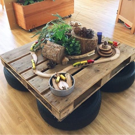 What an incredible small world play idea! Eyfs Outdoor Area, Childcare Rooms, Curiosity Approach, Reggio Emilia Inspired, Reggio Inspired Classrooms, Eyfs Classroom, Reggio Classroom, Preschool Rooms, Nursery Activities