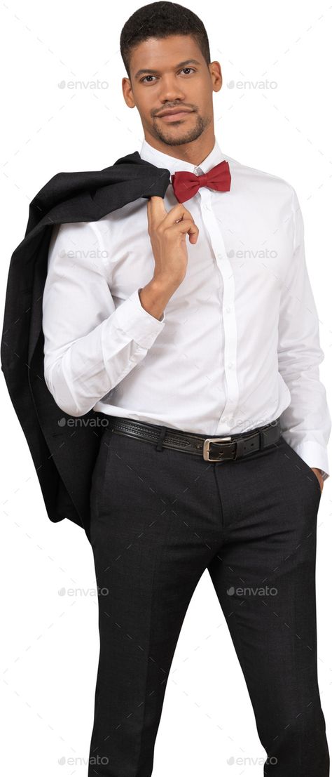 a man in a white shirt and red bow tie holding up his jacket Bow Tie For Men, Red Bow Tie, Tie For Men, Web Photos, Mens Bow Ties, Red Bow, White Shirt, Bow Tie, A Man