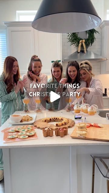 Kristin Miller | Creator | Dallas, TX on Instagram: "Here’s your sign to have a favorite things christmas party with your friends🎀🎄Comment “party” to get our favorite things, PJs & party decor and food sent directly to your DMs! Save & share with your besties you want to start this tradition with!
•
We set a $20 limit & each brought one of our favorite items for each friend and opened them one by one! Then we explain why its our favorite thing🎁
•
•
#christmas #favoritethingsparty #christmasgifts #giftidea #christmasgiftideas #christmasparty #holidayparty #matchingpajamas #giftexchange #giftwrap #giftwrapping #partydecor #partyplanner" Girls Pj Party, Favorite Things Christmas Party, Xmas Gifts To Make, Christmas Entertaining Ideas, Pjs Party, Food For Christmas, Christmas Party Theme, Favorite Things Party, Christmas Party Themes