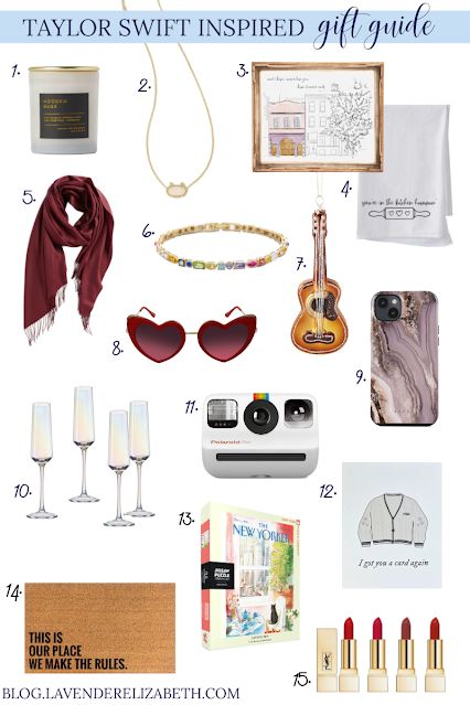 Taylor Swift Inspired Gift Guide | Lavender Elizabeth 1989 Taylor Swift Gift Ideas, Taylor Swift Inspired Presents, Taylor Swift Inspired Birthday Gifts, Taylor Swift Gift Basket, Taylor Swift Themed Gifts, Taylor Swift Inspired Gifts, Taylor Swift Birthday Gift Ideas, Taylor Swift Present Ideas, Taylor Swift Gift Ideas Diy