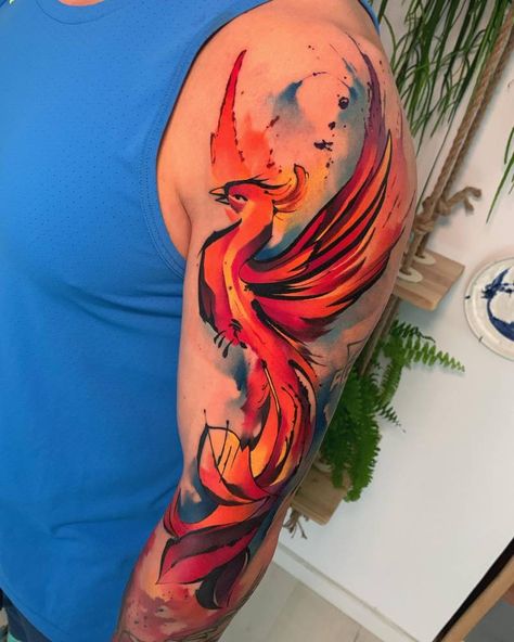 Shoulder Name Tattoo, Phoenix Tattoo Arm, Side Back Tattoos, Thigh Piece Tattoos, Fenix Tattoo, 27 Tattoo, Rising Phoenix Tattoo, Phoenix Tattoo Feminine, Phoenix Tattoo Design