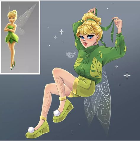 Tinker Bell Oc, Tinkerbell Redesign, Tinkerbell Illustration Art, Tinkerbell Model Sheet, Sonic Vs Knuckles, Tinker Bell Characters Disney Fairies Pixie Hollow, Disney Fairies, Disney Bound Outfits, Disney And Dreamworks