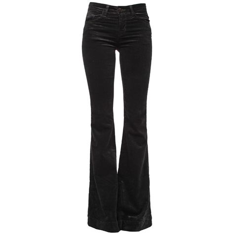 J BRAND Bella Mid Rise Luxe Velveteen Kick Flare ($360) ❤ liked on Polyvore featuring jeans, j brand, medium rise jeans, j brand jeans, flared jeans and 5 pocket jeans Clothes Png Bottoms, 2000s Pants, Pants Png, Black Flare Jeans, Hogwarts Dr, Png Clothes, Mid Rise Flare Jeans, Black Flare, J Brand Jeans