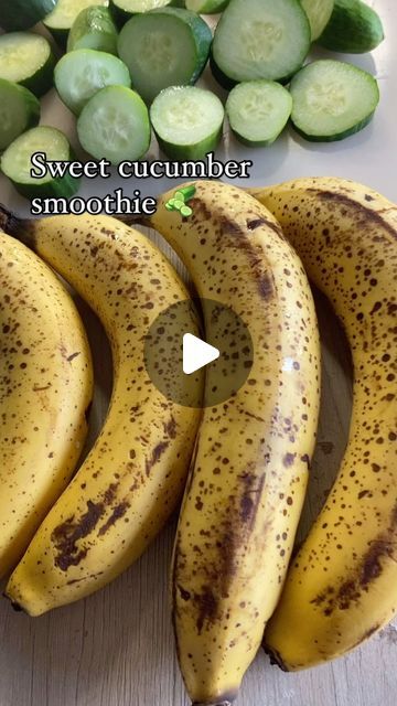 Sachiko Tazaki on Instagram: "When you get big, juicy, fresh cucumbers, try this!! It has been my favorite summer smoothie, I looove cucumber!!

Sweet cucumber shake🥒

4 big juicy cucumbers 
4 fully ripe bananas
1/2-1cup of water

▶︎Put bananas🍌 cut cucumbers🥒 and water, then blend it until smooth. So easy and so delicious!!!

▶︎There are a few tips: 
Use really ripe bananas for better digestion. It's important for taste and especially for better digestion. I know this recipe overhangs from raw vegan food combine rules. In my experience, as long as bananas or other fruits are fully or even extra ripe, I don't have a problem with tweaked combining. 

Use the frozen ingredients partially. This makes it more delicious and makes it nice and cold or a frozen shake! Like putting 2 fresh and 2 Cucumber Shake, Raw Vegan Meal Plan, Hydrating Smoothie, Peach Banana Smoothie, Raw Vegan Food, Healthy Greens, Cucumber Smoothie, Cucumber Benefits, Better Digestion