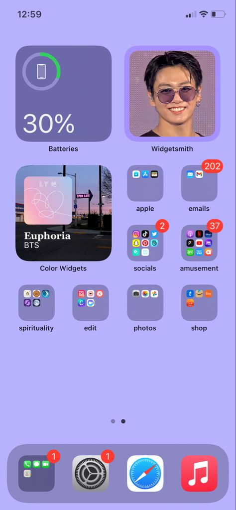 Layout Phone, Phone Apps Iphone, Iphone Layouts, Ios Aesthetic, Jungkook Dark, Phone Deals, Iphone Home Screen Layout, Phone Inspo, Iphone Organization