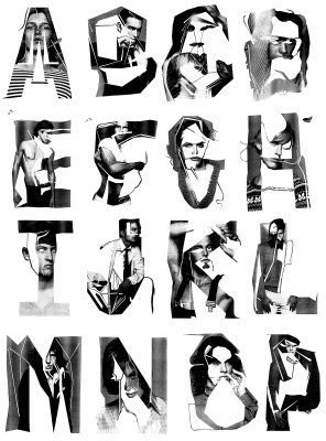 photo/illustrative/graphic font Mm Paris, Inez And Vinoodh, Inez Van Lamsweerde, Alphabet City, Star Photography, Trends Magazine, Theatre Poster, Types Of Lettering, Letter M