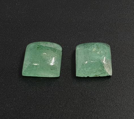 Natural Emerald Russian Gemstone Plain Hand Polished Square Shape Loose Stone 2 Pieces Set For Jewelry - Gifts For Her, Women's Gifts Luxury Square Cut Emerald Jewelry, Elegant Emerald Square Pendant Jewelry, Luxury Square Pendant Emerald Necklace, Green Square Cut Stone Jewelry, Russian Emerald, Loose Stones, Emerald Stone, How To Make Necklaces, Unique Gemstones