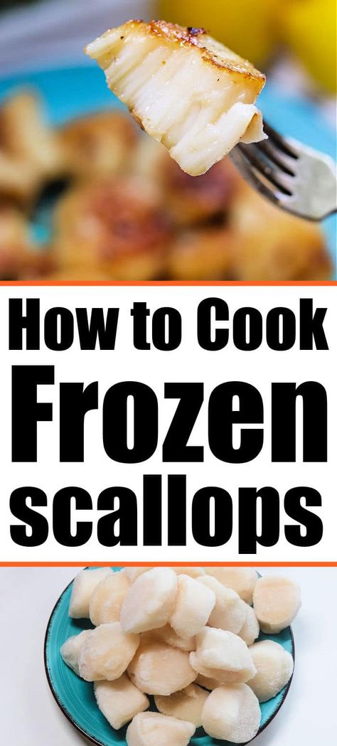 How to cook frozen scallops in a pan, air fryer or microwave is here! Now you can cook this popular seafood dish fast and perfectly to tender Air Fryer Frozen Scallops Recipe, How To Make Frozen Scallops, Cooking Scallops From Frozen, Air Fryer Scallops Frozen, Cooking Frozen Scallops, Frozen Scallops Recipe, How To Cook Frozen Scallops, Scallop Recipes Air Fryer, Frozen Scallop Recipes