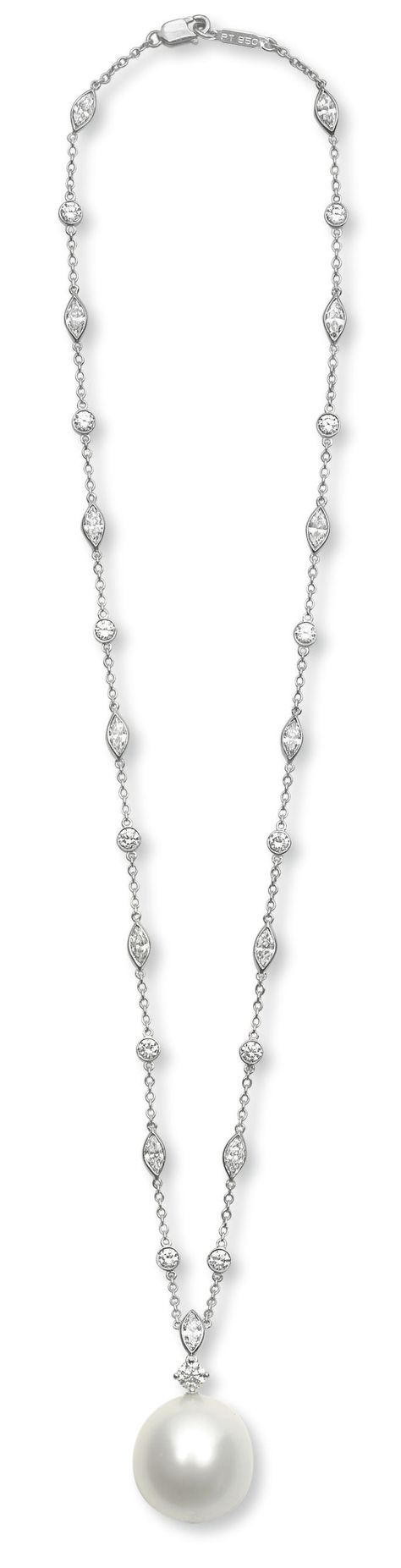 A CULTURED PEARL AND DIAMOND PENDANT NECKLACE, BY TIFFANY & CO. | Jewelry, necklace | Christie's Sunrise Avenue, Baroque Pearl Necklace, Tiffany Co Jewelry, Diamond Pendant Necklace, Baroque Pearls, Jewelry Necklace, Pearl Pendant, Luxury Items, Tiffany & Co.