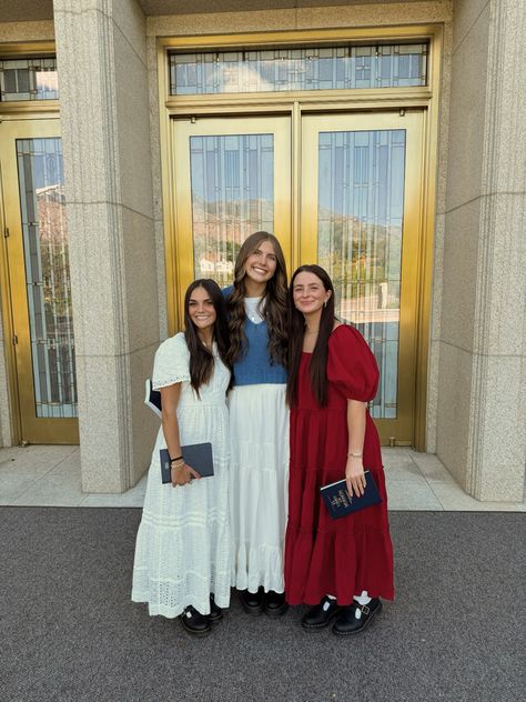 Missionary Photoshoot Sister, Christian Concert Outfits, Missionary Outfits Sister, Lds Garments, Lds Missionary Outfits Sisters, Lds Prom Dresses, Missionary Aesthetic, Lds Sister Missionary Outfits, Christian 2024