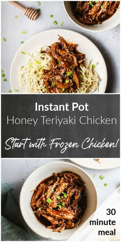 Honey Teriyaki Chicken, Dump Recipes, Pollo Teriyaki, Frozen Chicken Recipes, Pressure Cooker Recipe, Pot Recipes Healthy, Chicken Teriyaki Recipe, Dump Meals, Instant Pot Recipes Chicken