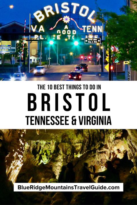 The 10 Best Things to Do in Bristol TN/VA including restaurants, museums, breweries, caverns, the Bristol Motor Speedway and more! Bristol Tennessee | bristol Virginia | bristol city tn | bristol city tn | where is bristol tennessee | what state is bristol in | bristol activities | activities in bristol | attractions in bristol | bristol attractions | places to visit in bristol | fun things to do in bristol | bristol tourist attractions | things to do in bristol va | via @greenglobaltrvl Things To Do In Bristol, Bristol Virginia, Bristol Tennessee, Bristol Tn, Bristol Motor Speedway, Best Campgrounds, Bristol City, Mountains Travel, Tennessee Vacation