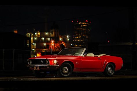 1969 Ford Mustang Convertible (Candy Apple Red, 428ci "Cobra Jet" V8, 3-speed auto) 1969 Mustang Convertible, Mustang 1969, Ford Mustang 1969, Chevrolet Sedan, 1969 Mustang, Sedan Delivery, 1969 Ford Mustang, Cadillac Series 62, Ford Mustang Convertible