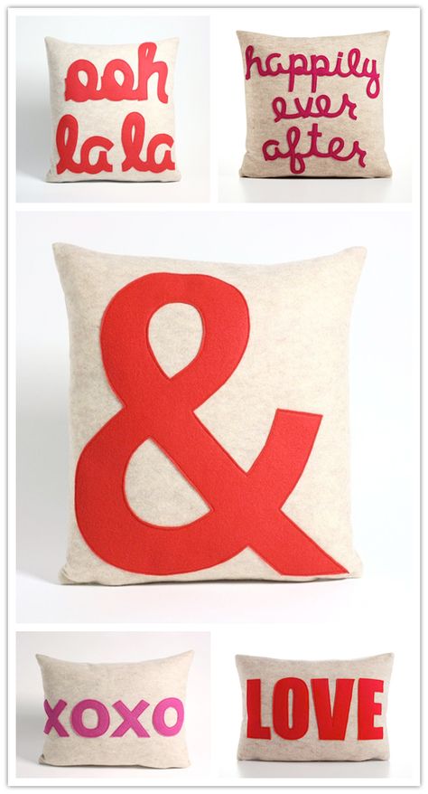 Felt Pillows, Wedding Space, Word Pillow, Graphic Pillow, Felt Pillow, Valentines Pillows, Love Word, Alternative Bridal, Gold Bridal Showers