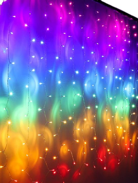 Teen Bedroom Lights, Rainbow Curtains, Girls Bedroom Curtains, Rainbow Lights, Rainbow Bedroom, Unicorn Room, Rainbow Fairy, Bedroom Teen, Led Curtain Lights