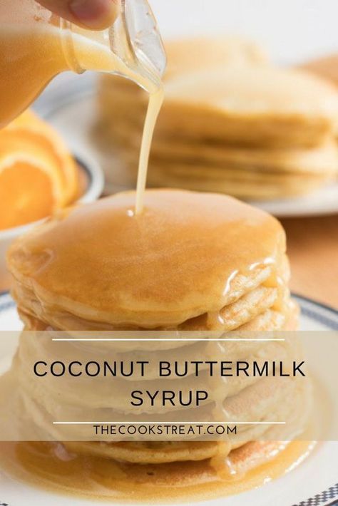 Flavored Syrups For Pancakes, Buttermilk Syrup, Butter Syrup, Sweet Sauces, Syrup Recipes, Halloween Breakfast, Coconut Syrup, Simple Syrup Recipes, Homemade Syrup