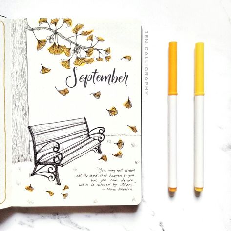 Bujo Leaf Theme, Bujo Leaves Theme, Bujo Autumn Theme, Fall Bujo Theme, Fall Bullet Journal Cover, October Bujo Cover, Bujo Autumn, Autumn Bujo, Bujo Cover