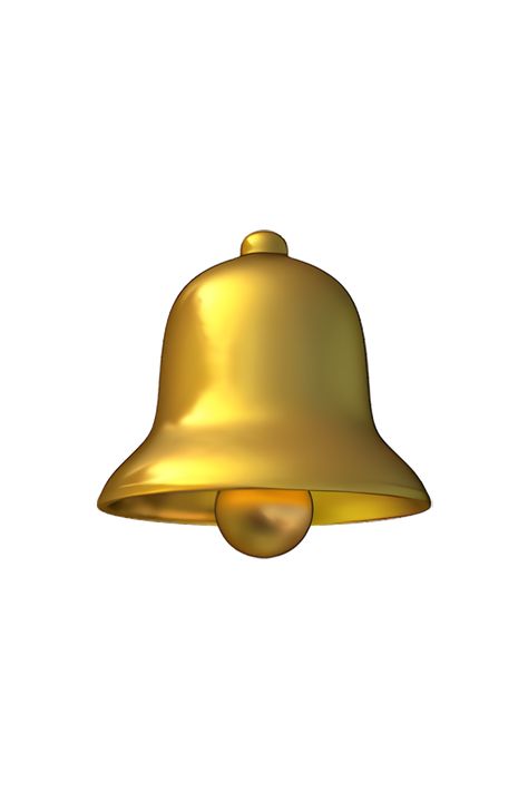 The 🔔 Bell emoji appears as a golden or yellow bell with a clapper inside. It has a round shape with a slightly curved bottom and a small loop at the top for hanging. The bell may also have a small black or dark gray dot on the top, representing the clapper. Emojis Ios Png, Phone Emoji Png, Ios Stickers Emoji, Ios Emoji Christmas, Wave Emoji, Emoji Ip, Ios Emojis, Emoji Copy, Emoji Dictionary