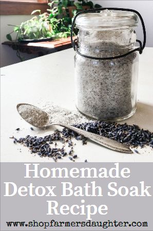 Epsom Salt Bath Recipe, Diy Bath Soak Recipes, Diy Bath Soak, Detox Bath Recipe, Bath Soak Recipe, Tub Tea, Bath Salts Recipe, Bath Detox, Epsom Salt Bath