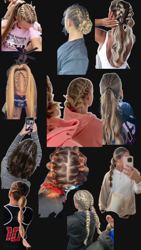 Cute Sporty Hairstyles, Preppy Hairstyles, Cute Hairstyles For School, Hairstyle Examples, Cute Simple Hairstyles, Sport Hair, Sporty Hairstyles, Ball Hairstyles, Volleyball Hairstyles