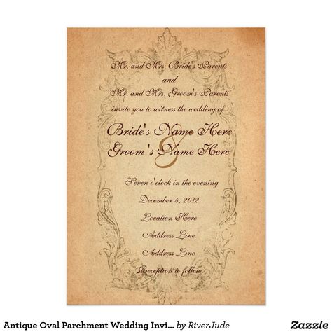 Victorian Wedding Invitations, Old Parchment, Invitation Design Template, Traditional Wedding Invitations, Victorian Wedding, Vintage Frame, Save The Date Invitations, Wedding Dress Sleeves, Old World Charm