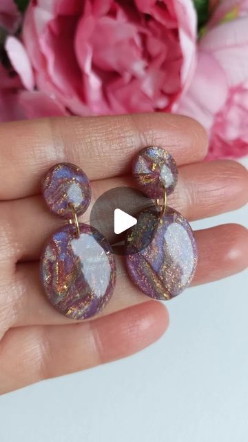 2024 Purple, Polymer Clay Tutorial, Polymer Clay Creations, Polymer Clay Crafts, Polymer Clay Jewelry, Etsy Handmade, Clay Art, Clay Jewelry, Clay Crafts