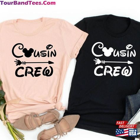 Cousin Crew Disney Shirts, Cousin Disney Shirts, Cousin Shirts, Create T Shirt Design, Camping Shirts, Trip Shirts, Cousin Crew, Family Wishes, Disney Ideas