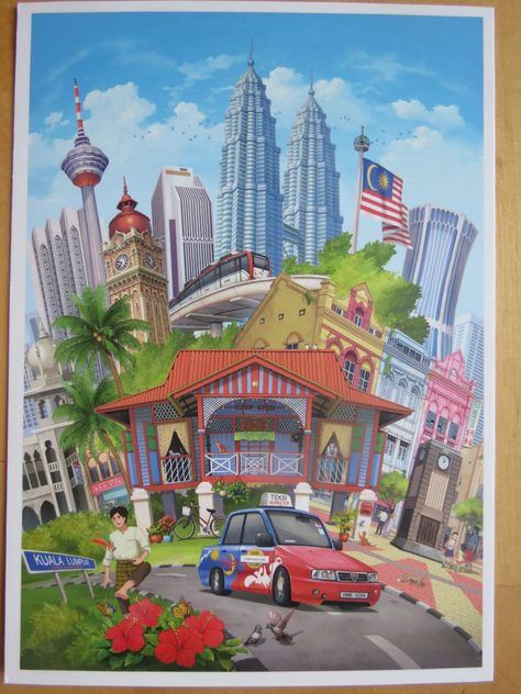 Kuala Lumpur, Malaysia Malaysia Madani Poster, Lukisan Poster Kemerdekaan Malaysia, Malaysia Culture Illustration, Spm Poster, Poster Kemerdekaan Malaysia, Malaysia Flag Aesthetic, Merdeka Malaysia Poster Design, Template Account Bank Maybank, Malaysia Illustration