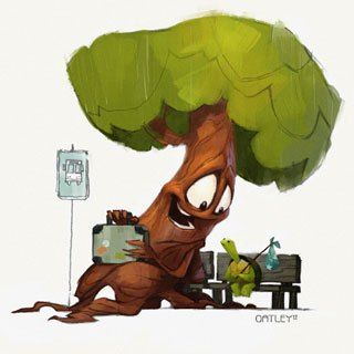 Tree Story, Cartoon Trees, Story Books Illustrations, Book Tree, Disney Artists, Tree Sketches, Online Art Classes, Disney Concept Art, Tree Illustration