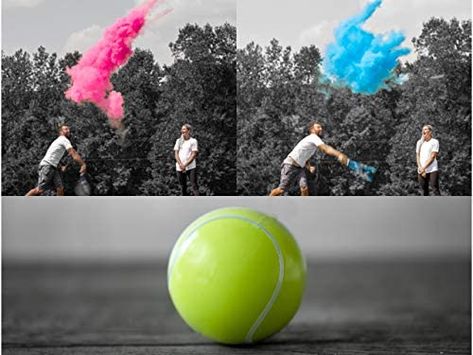 Tennis Gender Reveal, Powder Gender Reveal, Girl Gender Reveal, Amazon Canada, Pink Powder, Gender Reveals, Amazon Image, Beach Tennis, Big Reveal