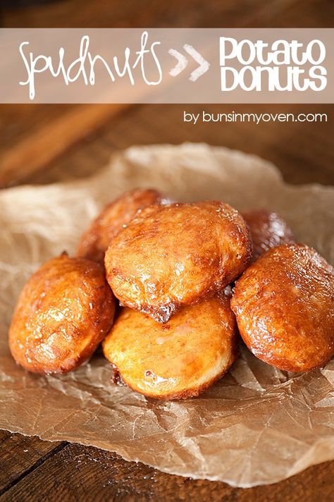 Spudnuts Potato Donuts Recipe Potatoes Donut, Mashed Potato Donut Recipe, Donut Glossary, Quick Donuts, Yeast Donut Recipe, Potato Donuts Recipe, Homade Donuts, Donuts Homemade, Gingerbread Donuts