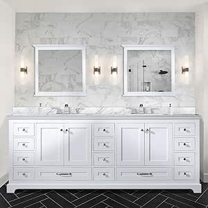 Widespread Faucet, Sleek Bathroom, Double Bath, Countertop Options, Bathroom Vanity Base, Quartz Countertop, Double Sink Vanity, Double Sink Bathroom, Vanity Countertop