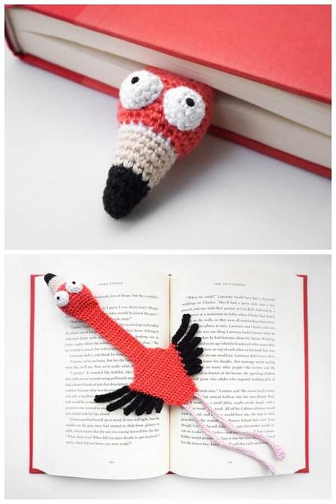 Crochet Bookmarks Free Patterns, Crochet Flamingo, Crochet Kingdom, Penanda Buku, Crochet Bookmark Pattern, Crochet Bookmark, Crochet Lion, Crochet Decrease, Easy Crochet Projects