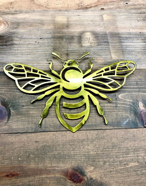 Honey Bee Art, Honeybee Art, Metal Bee, Bee Sign, Bee Keeper, Steel Art, Bee Art, 3d Metal, Uncle Sam