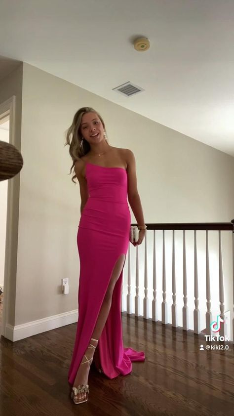 Prom Dresses Tighter, Elegant Dresses Classy Prom, Homecoming Dresses Pink Long, Hot Pink Silk Prom Dress, Senior Prom Dresses Pink, Deep Pink Prom Dress, Year 12 Ball Dresses Australia, Hot Pink Formal Dresses Long, Prom Dresses Freshman Year