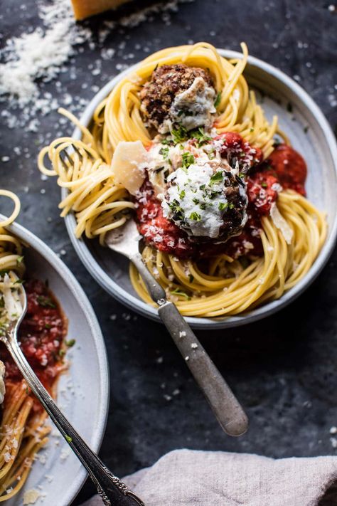 Spaghetti and Meatballs. - Half Baked Harvest Half Baked Harvest Spaghetti, Healthy Spaghetti, Half Baked Harvest Recipes, Pictures Of Animals, Healthy Supper, Harvest Recipes, Half Baked, Half Baked Harvest, Family Movie