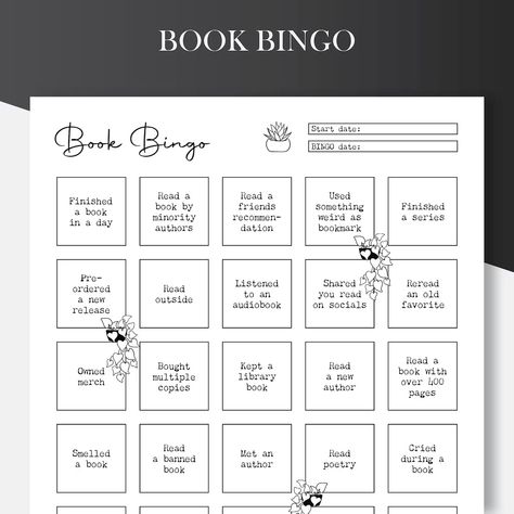 Printable Book Bingo, Reading Challenge, Book Challenge, Bingo Templates. LETTER | A4 | A5 Book Bingo Challenge 2024, Book Bingo 2023, Book Bingo 2024, Bingo Reading Challenge, Tbr Jar, Bujo 2023, Book Bingo, Bingo Books, Reading Bingo