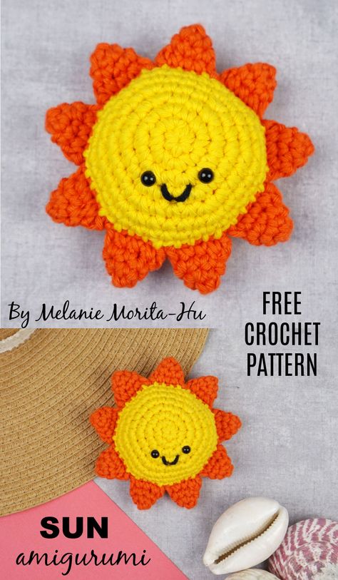 Crochet Sun Tutorial, Crochet Sun Amigurumi Free Pattern, One Hour Amigurumi, Crochet Sunshine Pattern, Crochet Sun Amigurumi, Sun Amigurumi Free Pattern, Crochet Sun Pattern Free, Crochet Sun Pattern, Sun Crochet Pattern Free