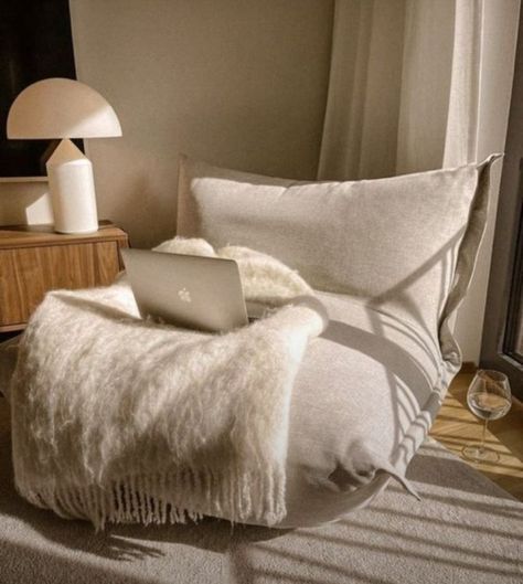 Get Productive, Home Sanctuary, Comfortable Space, Cozy Chair, Natural Sunlight, Cozy Corner, Minimalist Aesthetic, Minimalist Bedroom, Cozy Living