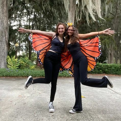 Adult Butterfly Costume, Halloween Costumes Butterfly, Butterfly Halloween Costume, College Costumes, Butterfly Halloween, Galaxy Stuff, Girl Group Costume, Cute Group Halloween Costumes, Butterfly Costume